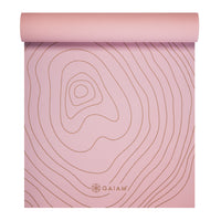 Gaiam Premium Topo Sherbet Yoga Mat (6mm) top rolled