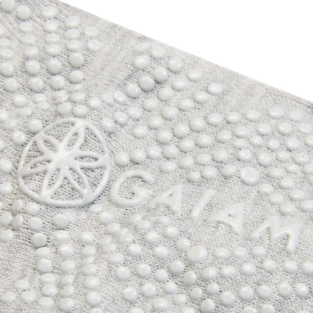 Gaiam Grippy Yoga Socks Grey grippy texture closeup