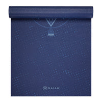 Premium Celestial Blue Yoga Mat (6mm) half rolled