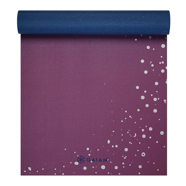 Premium Sublime Sky Yoga Mat (6mm) top rolled